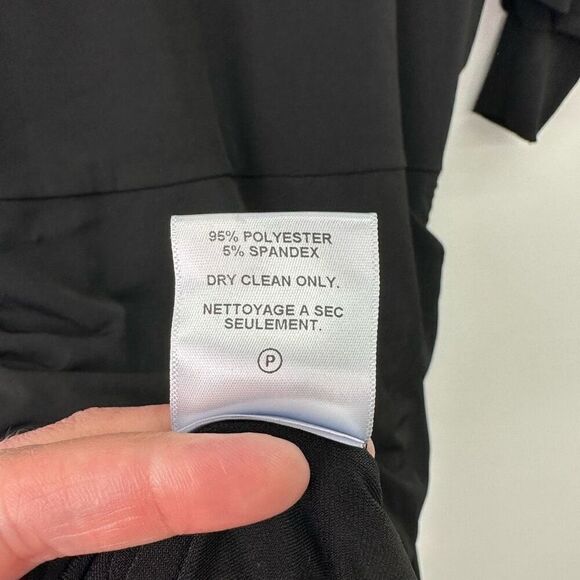 Graham & Spencer Anthropologie Black Stretch Jersey Knit Ruched Skirt Dolman Sle - Picture 12 of 13